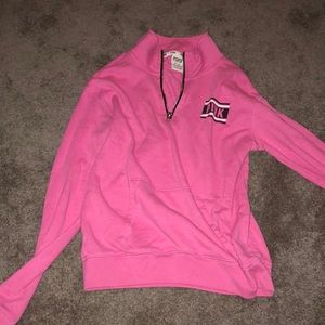 Medium pink pull over half zip